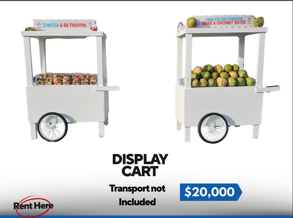 Event Display Cart Duo (Black & White) — rental from Teepee Soirees