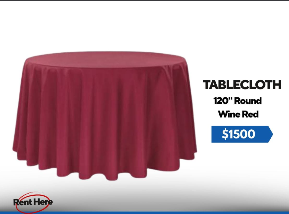 Table Cloth & Chair Cover Set (20) — rental from Teepee Soirees